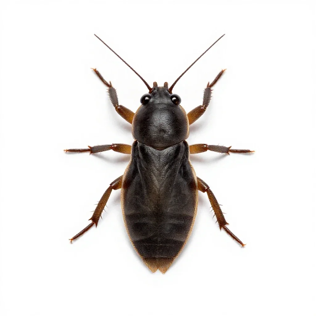 Common pond-skater isolated on a white background