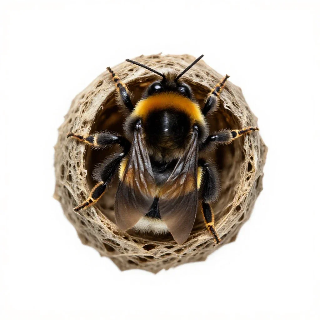 Cuckoo-bumblebee isolated on a white background