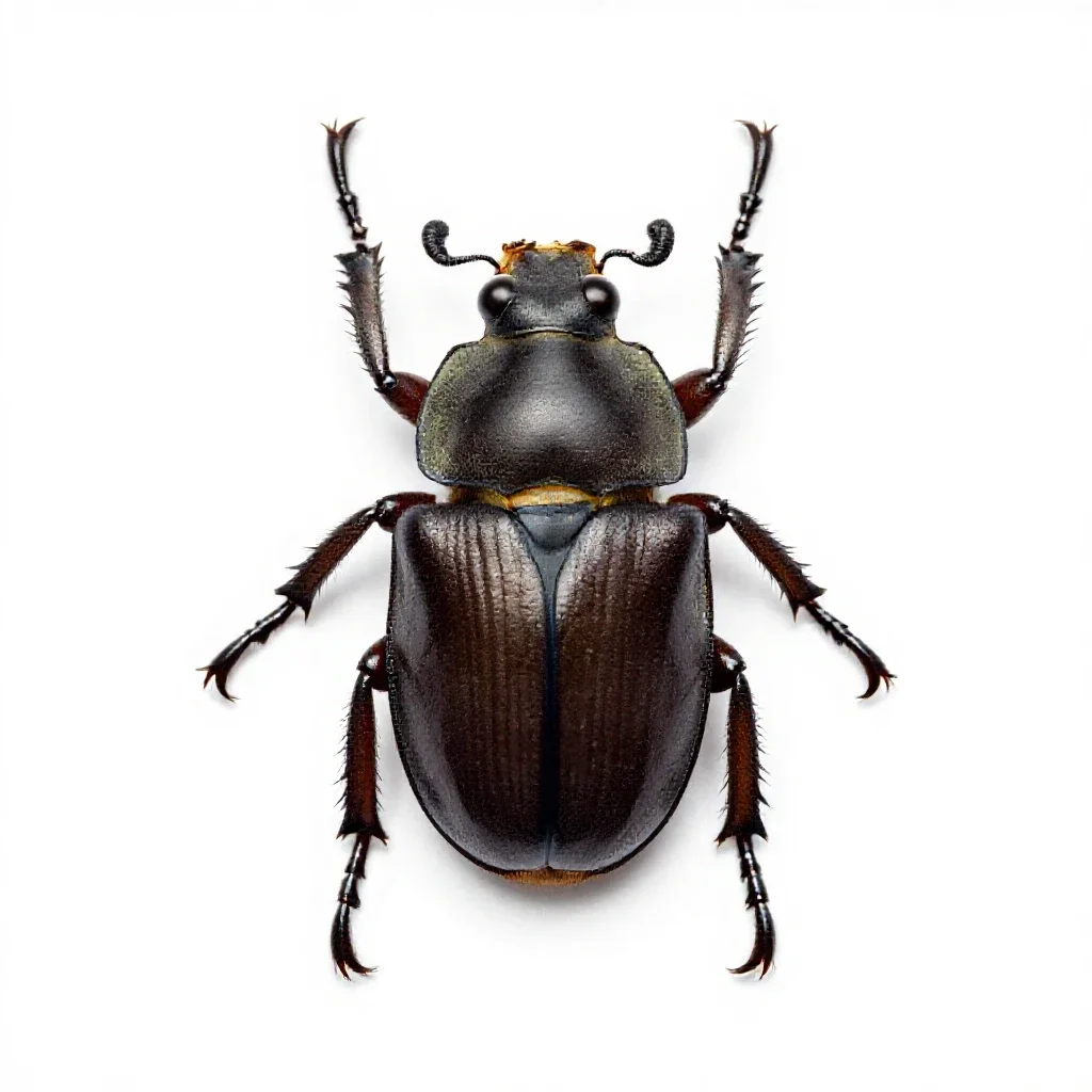 Darkling beetle isolated on a white background