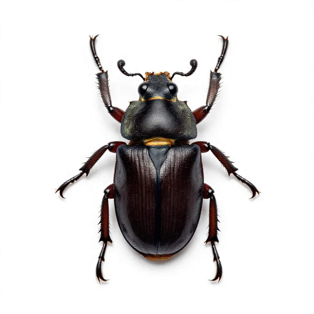 Deathwatch beetle isolated on a white background