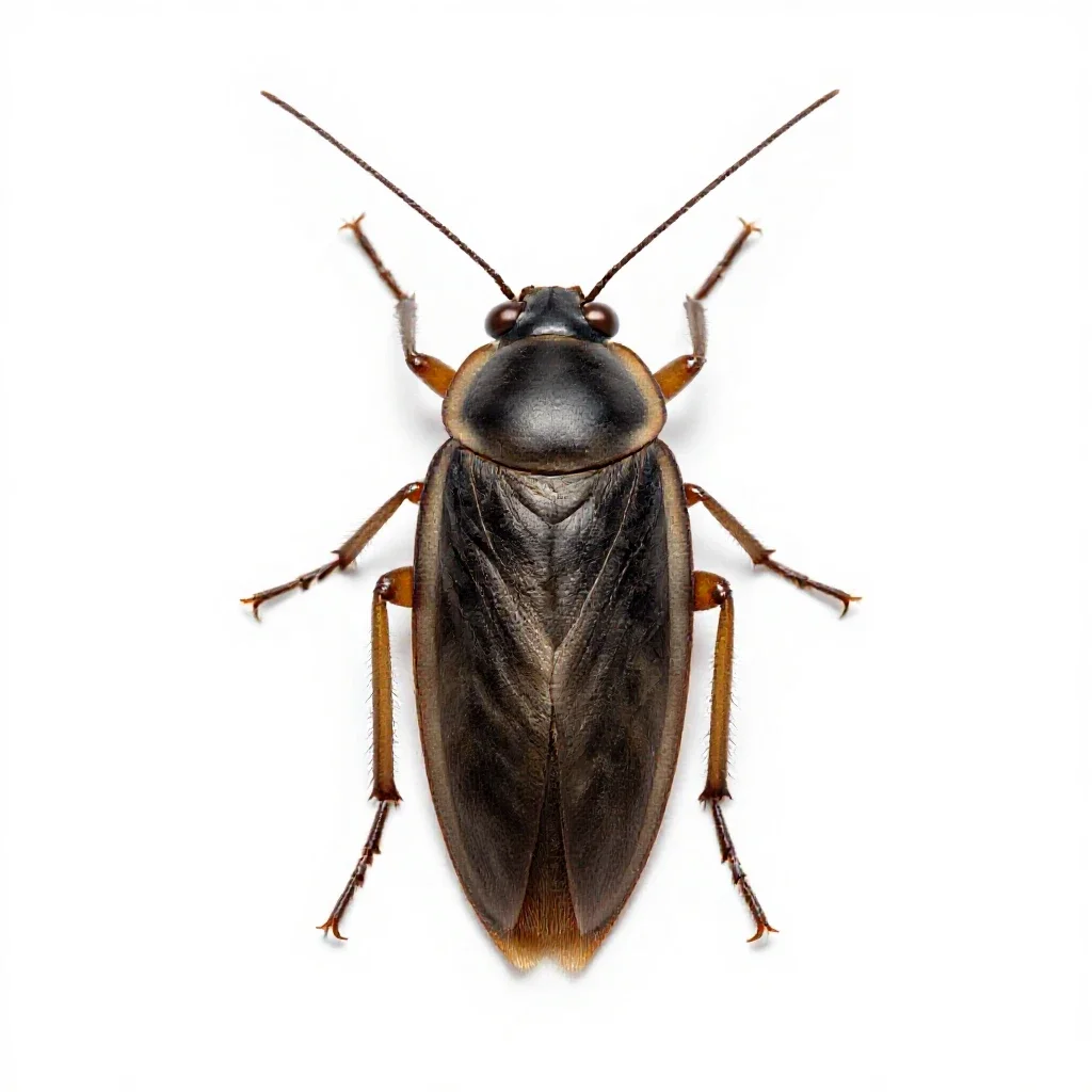Dictyopterous insect isolated on a white background