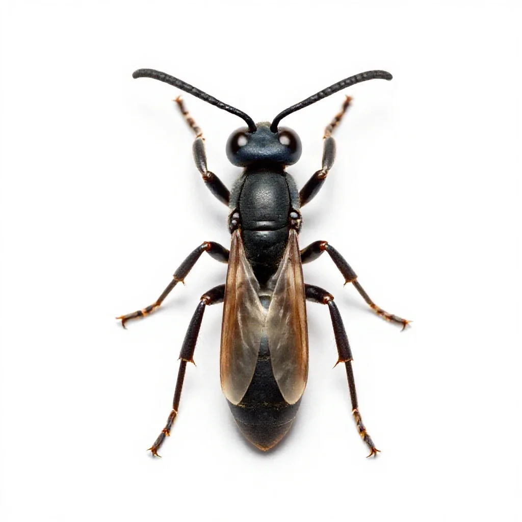 Digger wasp isolated on a white background