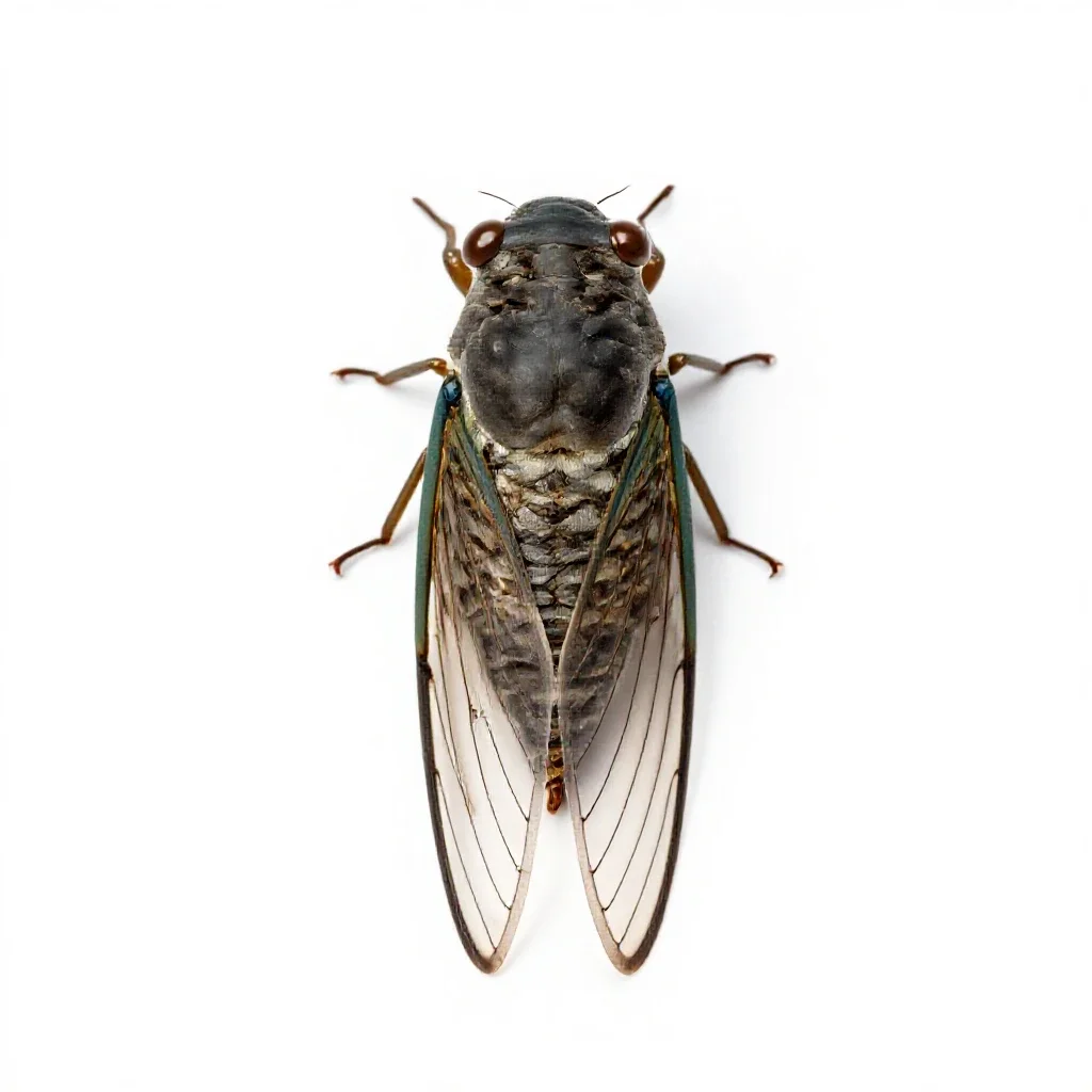 Dog-day cicada isolated on a white background