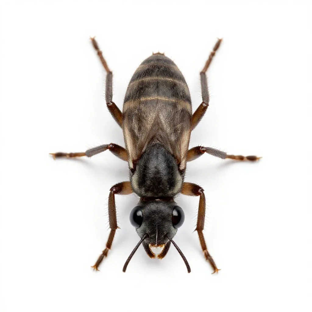Dog flea isolated on a white background