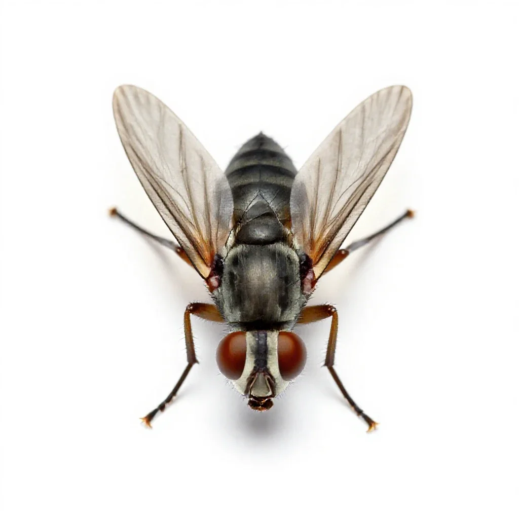 Drosophila isolated on a white background