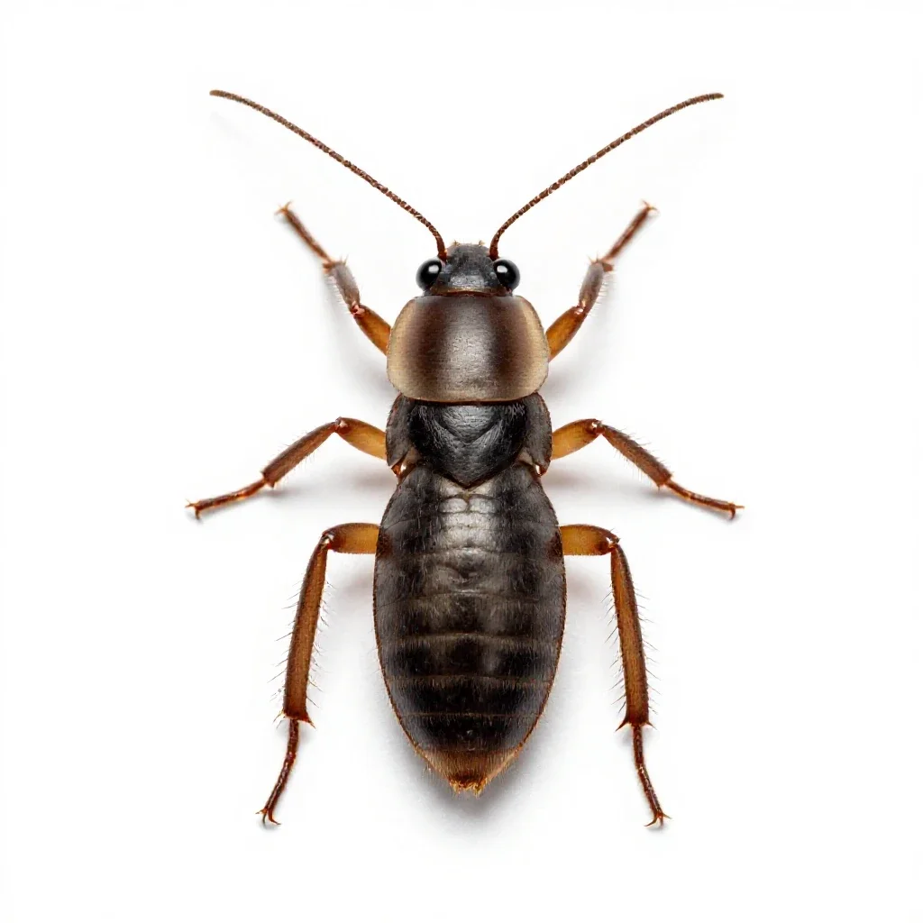 Dry-wood termite isolated on a white background