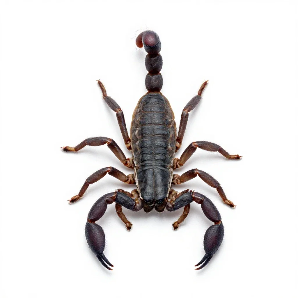 False scorpion isolated on a white background