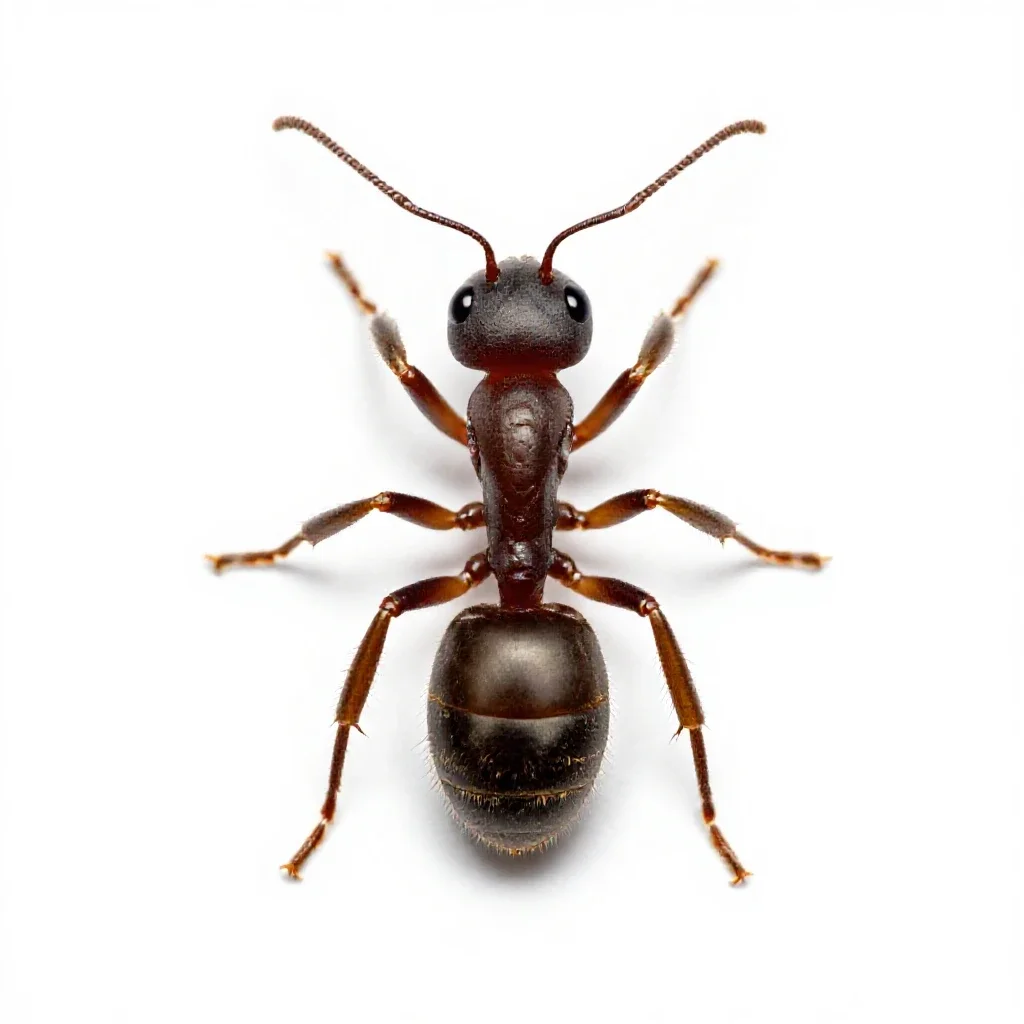 Fire ant isolated on a white background
