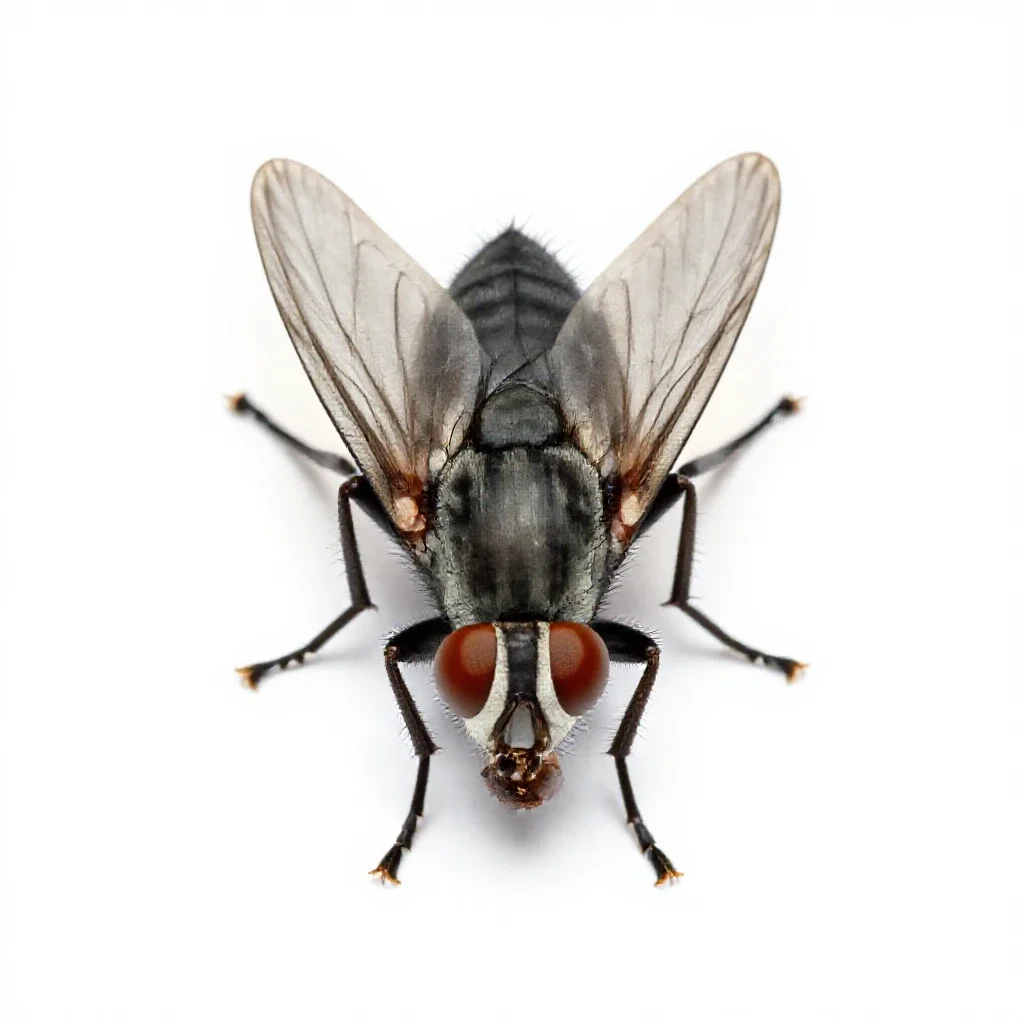 Flesh fly isolated on a white background