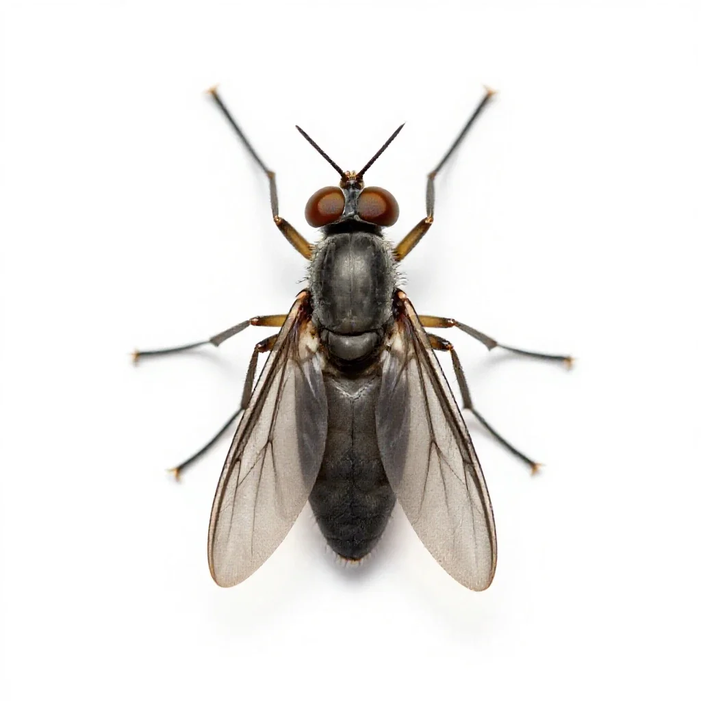 Gall midge isolated on a white background