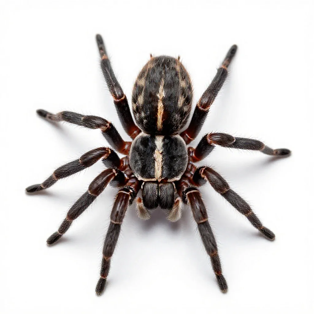 Garden spider isolated on a white background