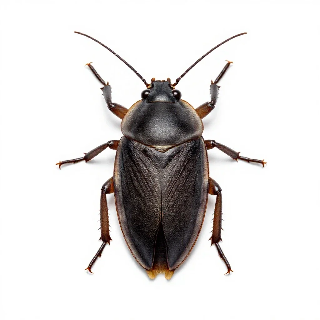 Giant water bug isolated on a white background