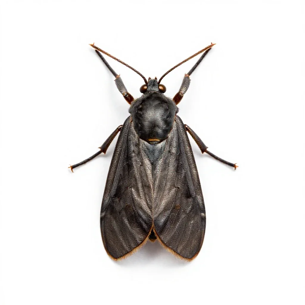 Gracilariid isolated on a white background