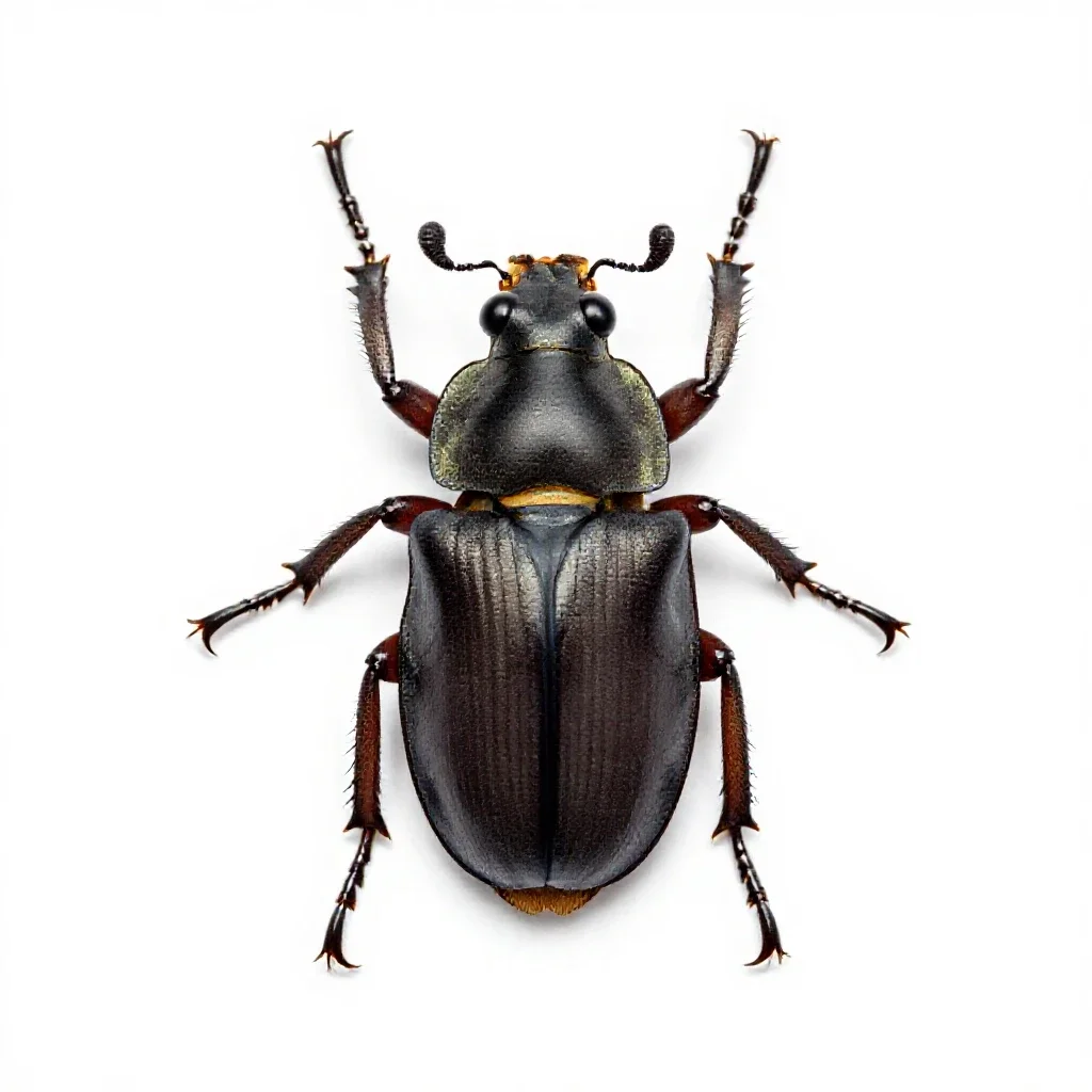 Ground beetle isolated on a white background