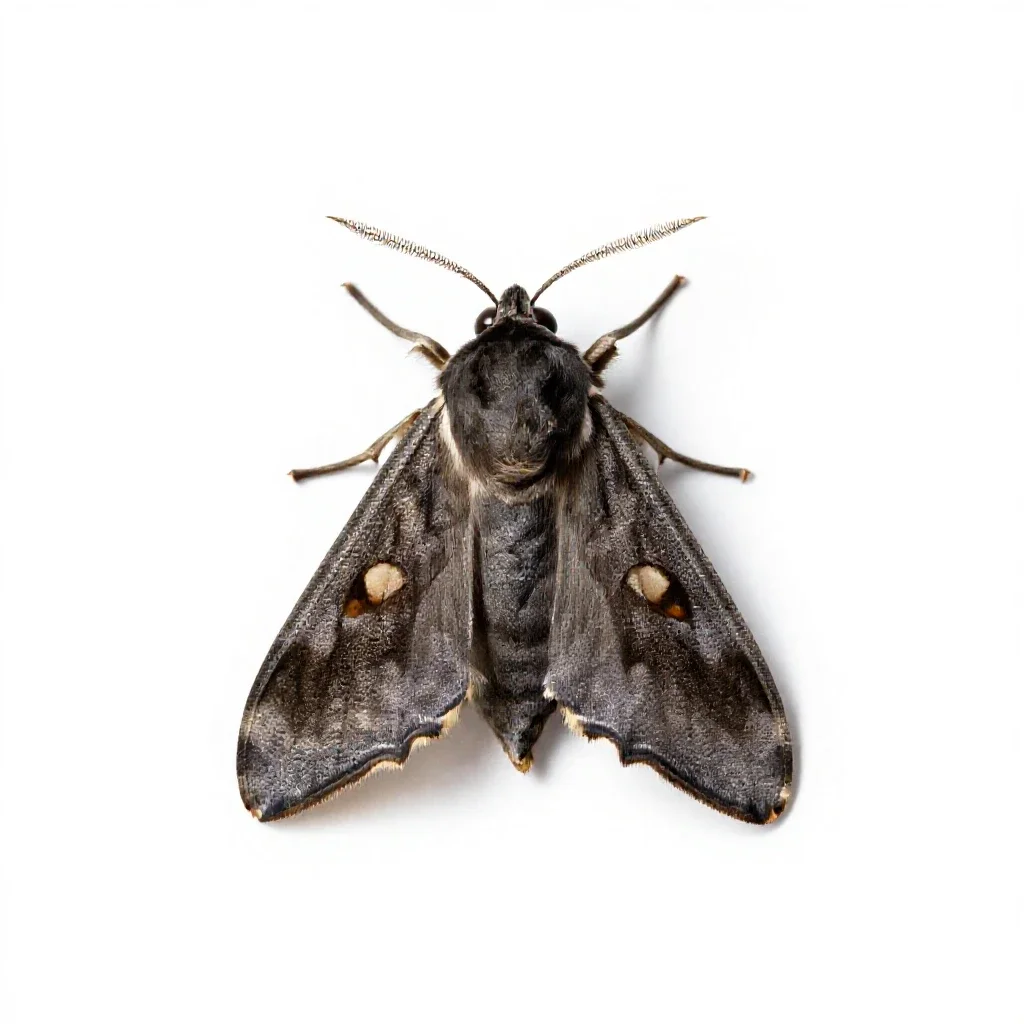 Gypsy moth isolated on a white background