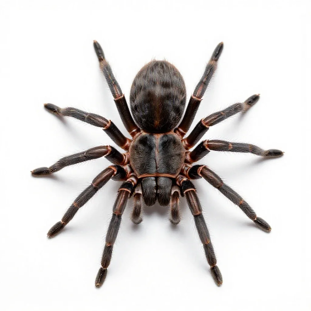Harvestman isolated on a white background