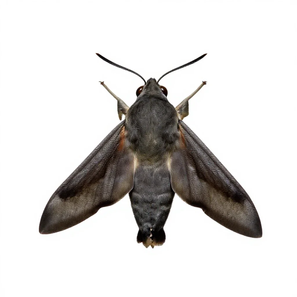 Hawkmoth isolated on a white background
