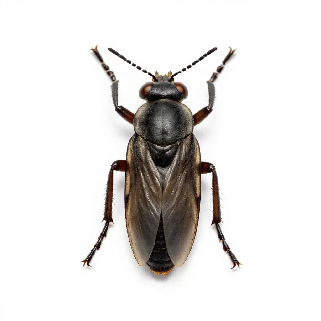 Hemipterous insect isolated on a white background