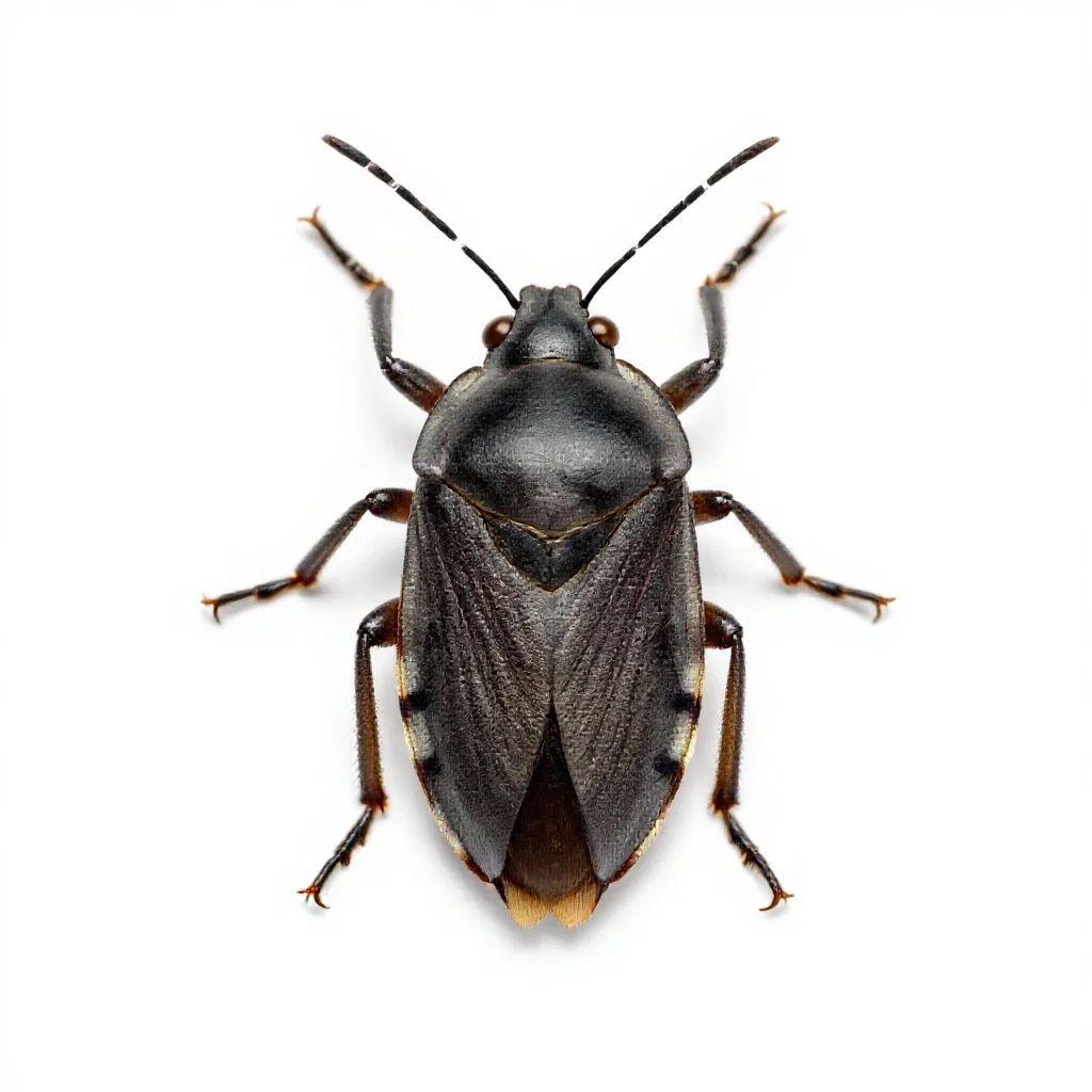 Heteropterous insect isolated on a white background