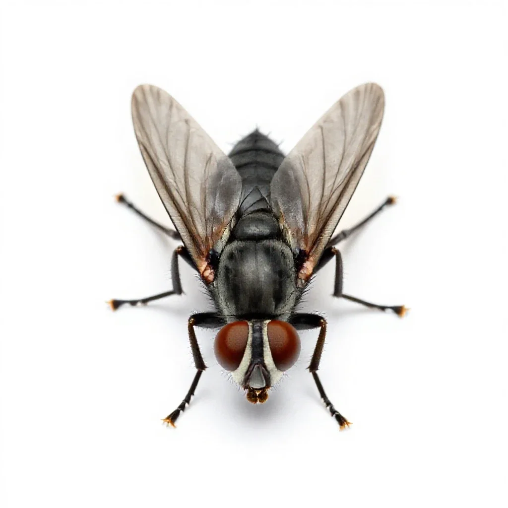 Horn fly isolated on a white background