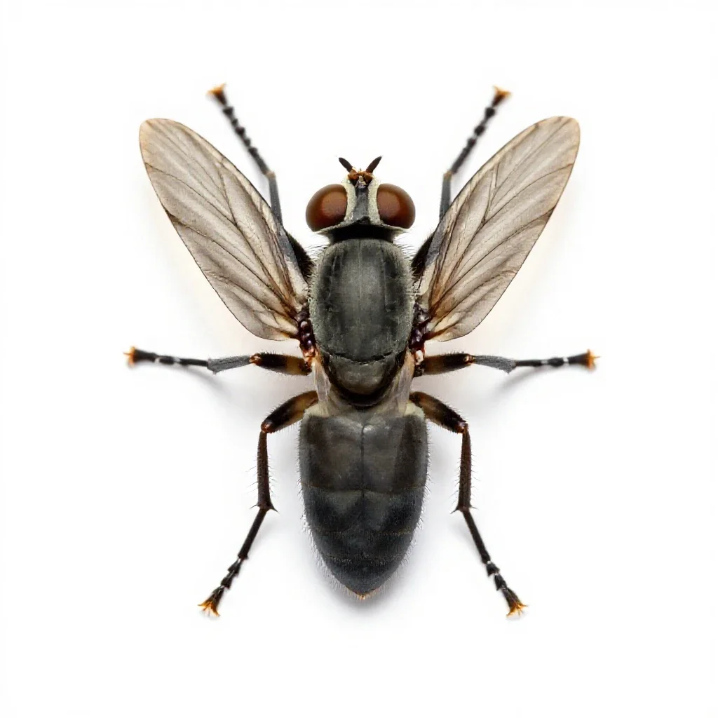 Human botfly isolated on a white background