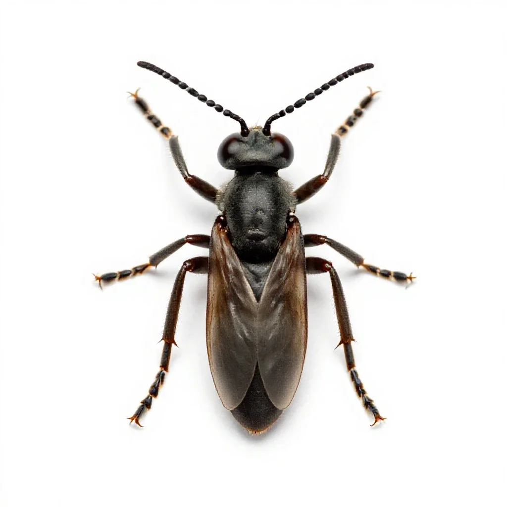 Hymenopterous insect isolated on a white background