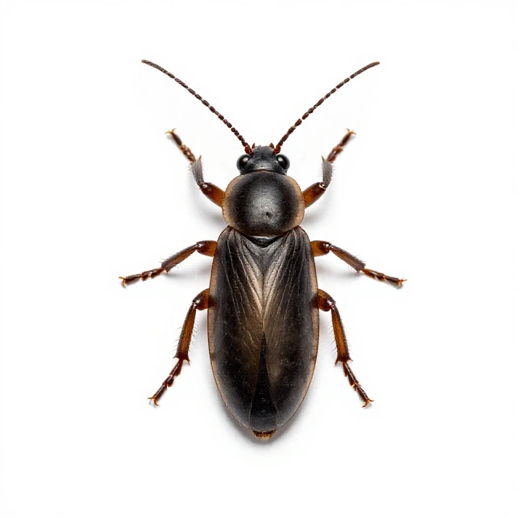 Jumping bristletail isolated on a white background