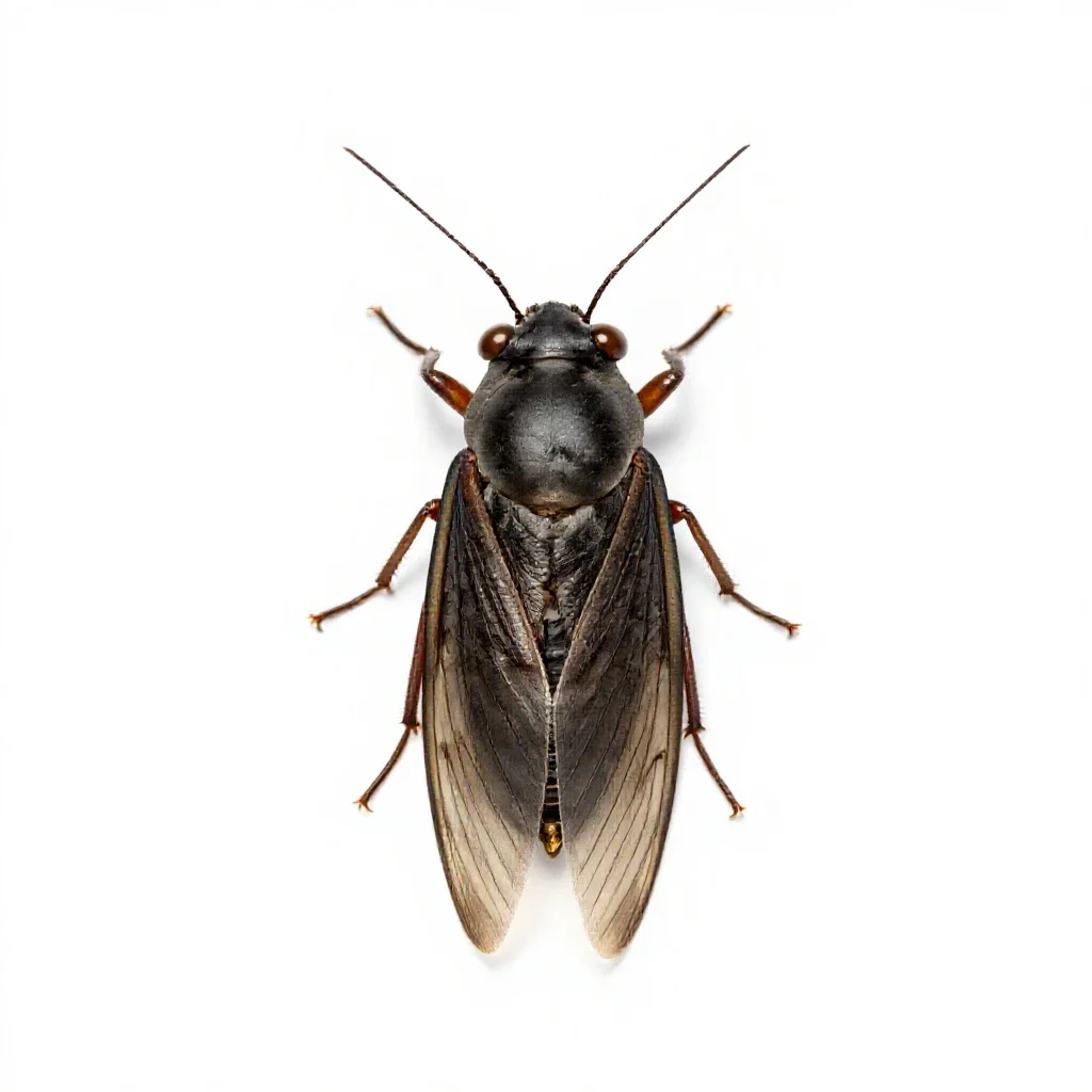 Jumping plant louse isolated on a white background