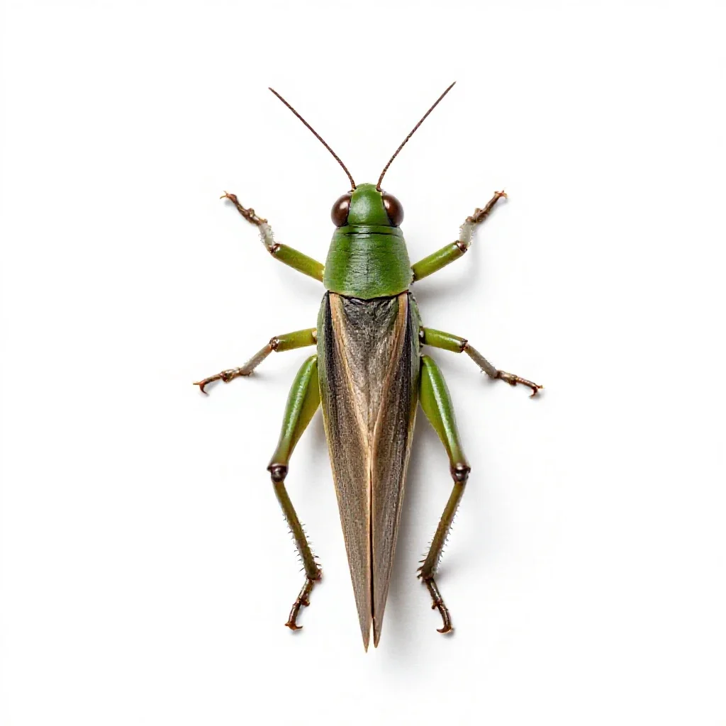 Katydid isolated on a white background