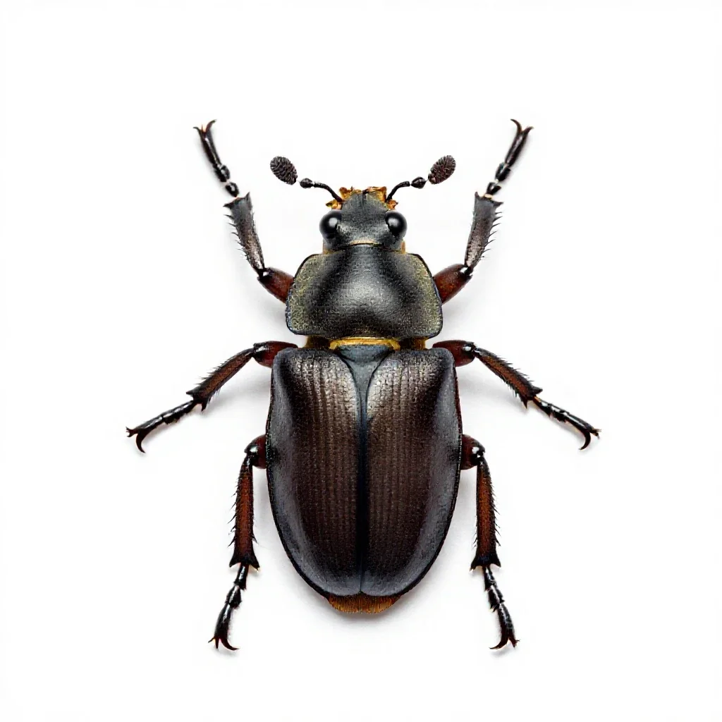 Lamellicorn beetle isolated on a white background