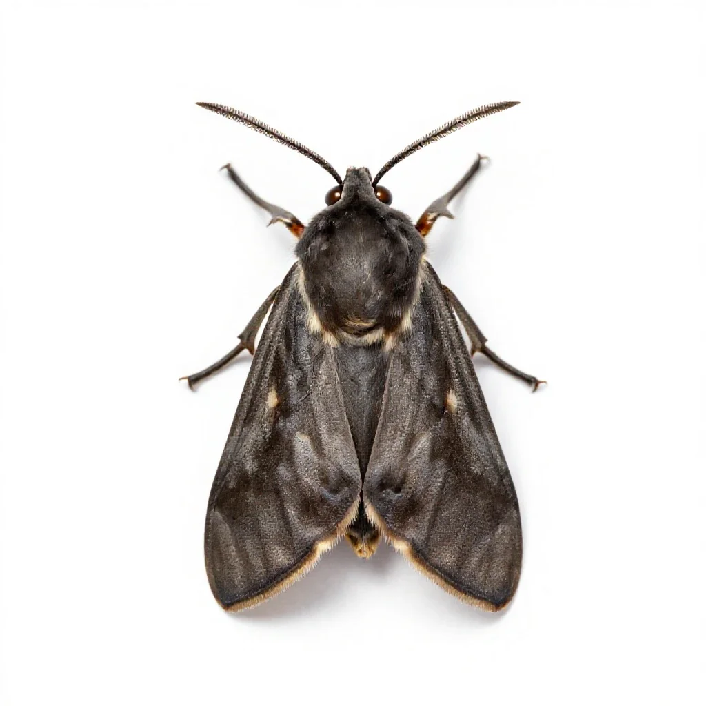 Lasiocampid isolated on a white background