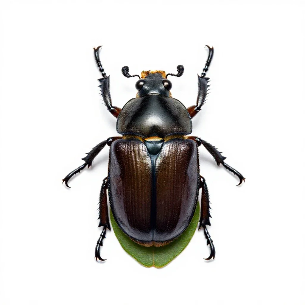 Leaf beetle isolated on a white background