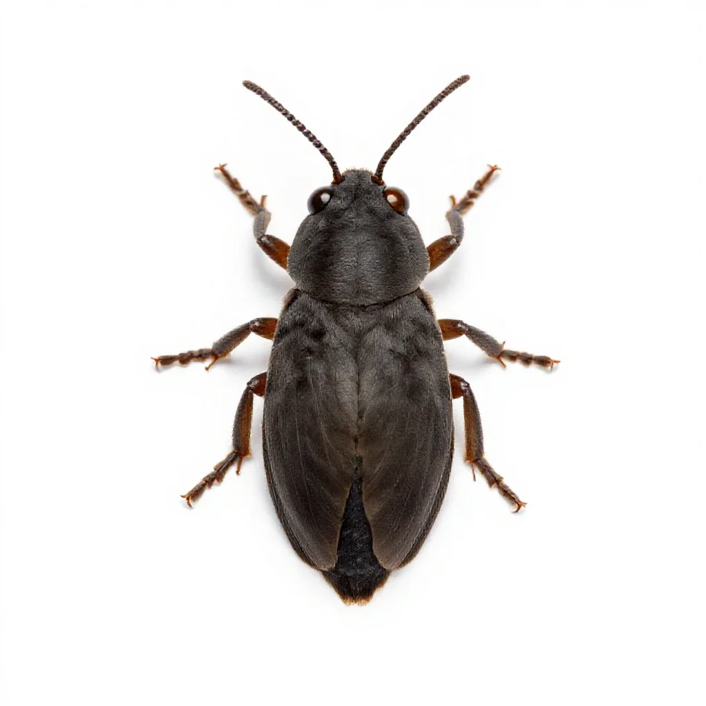 Leaf miner isolated on a white background