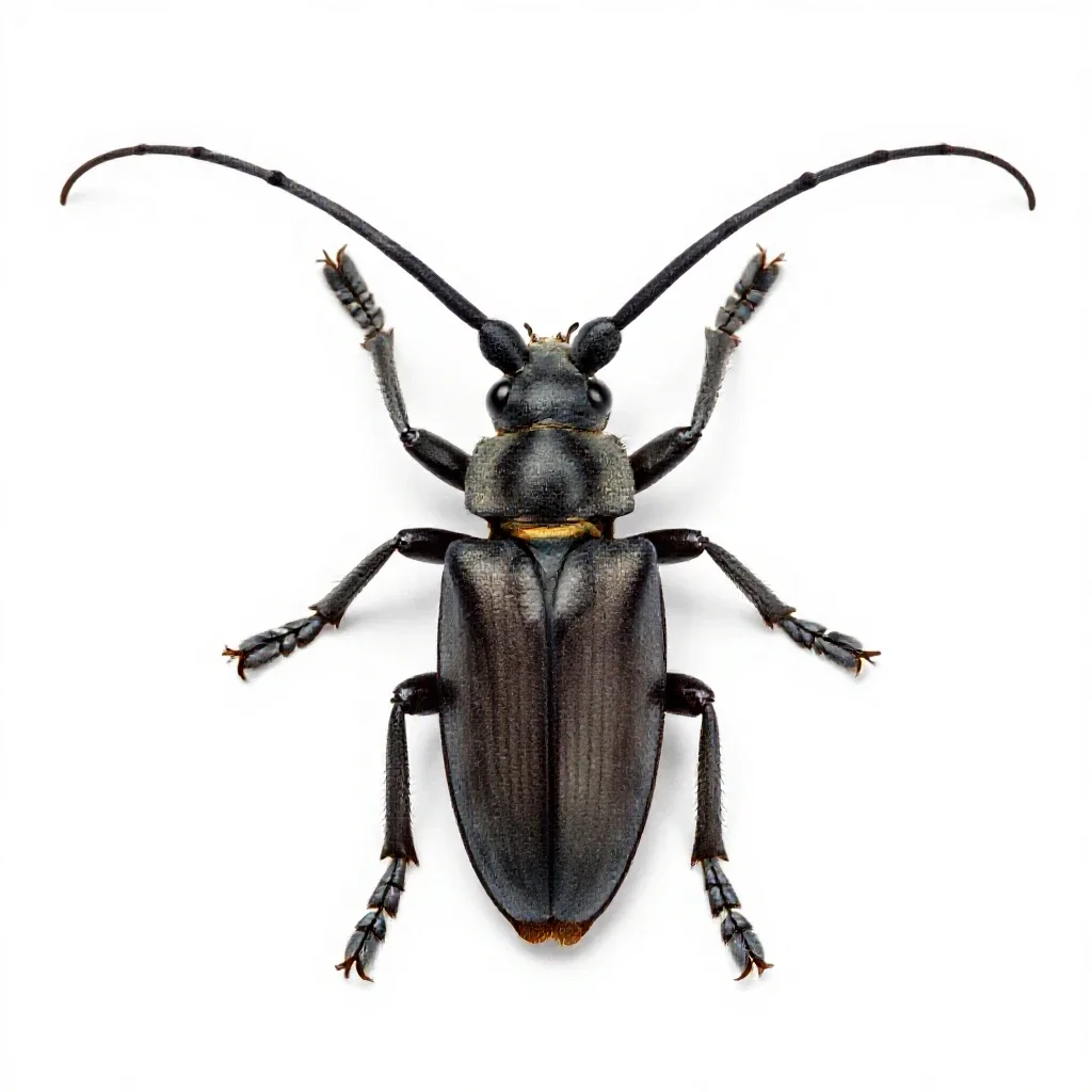 Long-horned beetle isolated on a white background
