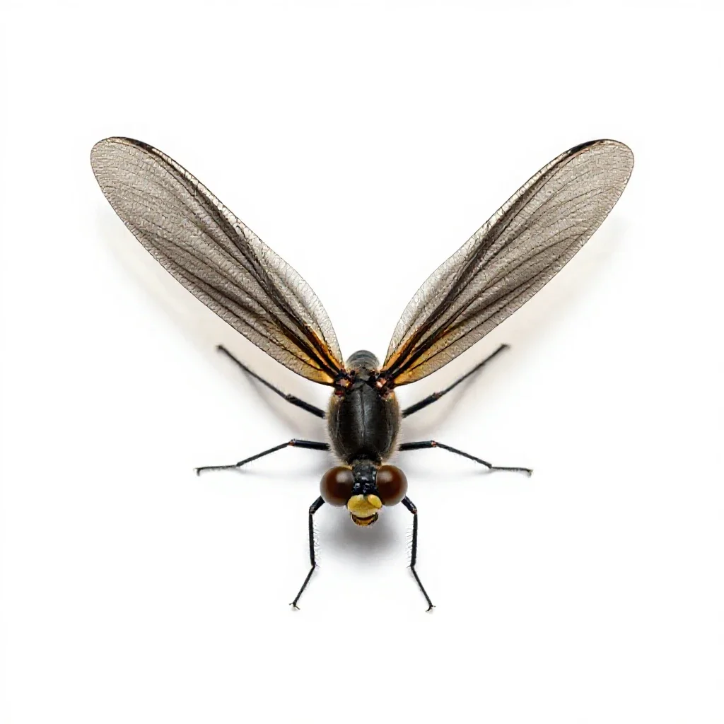 Mayfly isolated on a white background