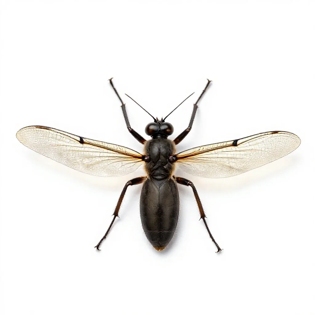 Mecopteran isolated on a white background