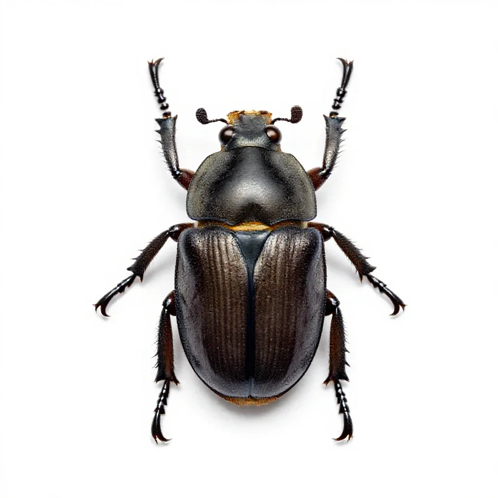 Melolonthid beetle isolated on a white background