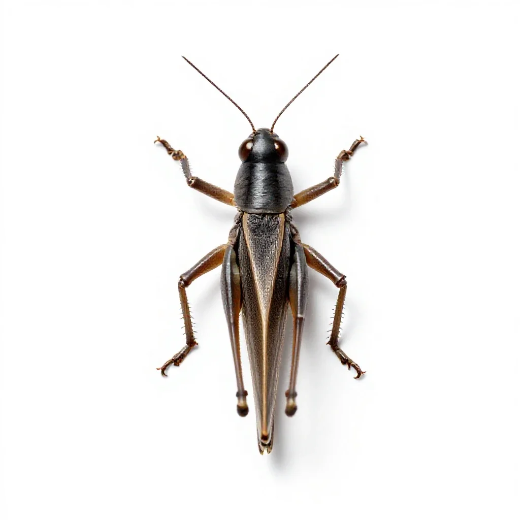 Migratory locust isolated on a white background