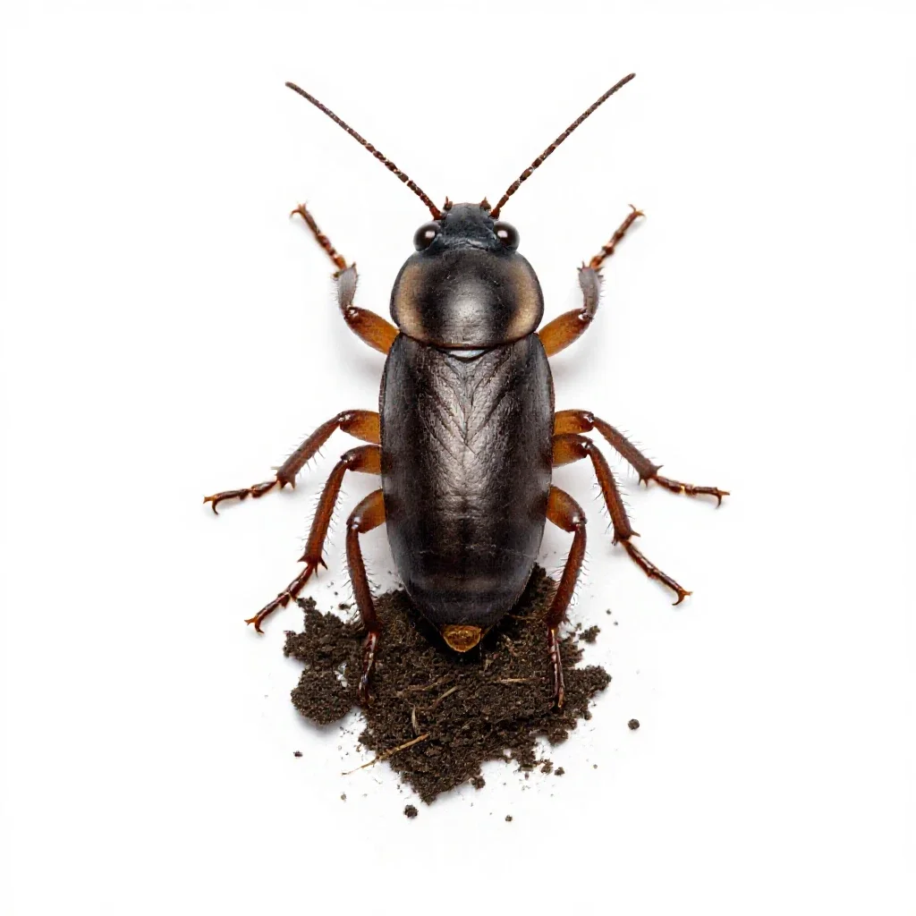 Mole cricket isolated on a white background