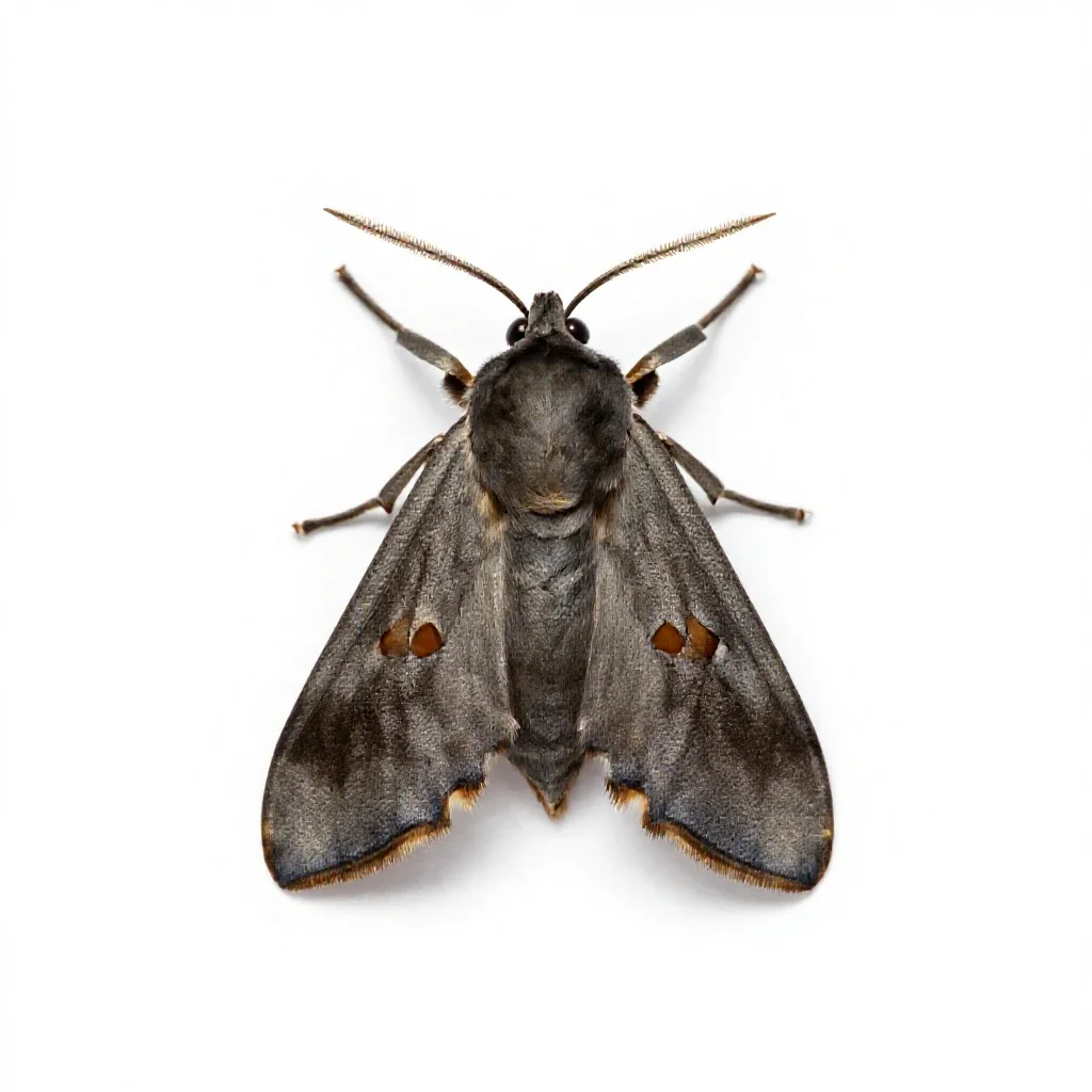 Noctuid moth isolated on a white background