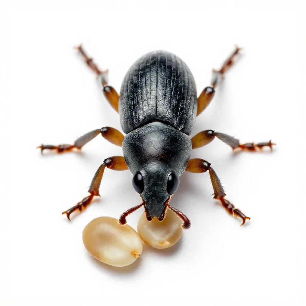 Pea weevil isolated on a white background