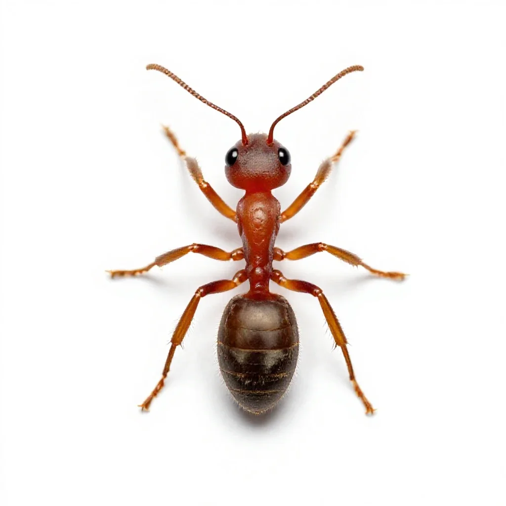 Pharaoh ant isolated on a white background