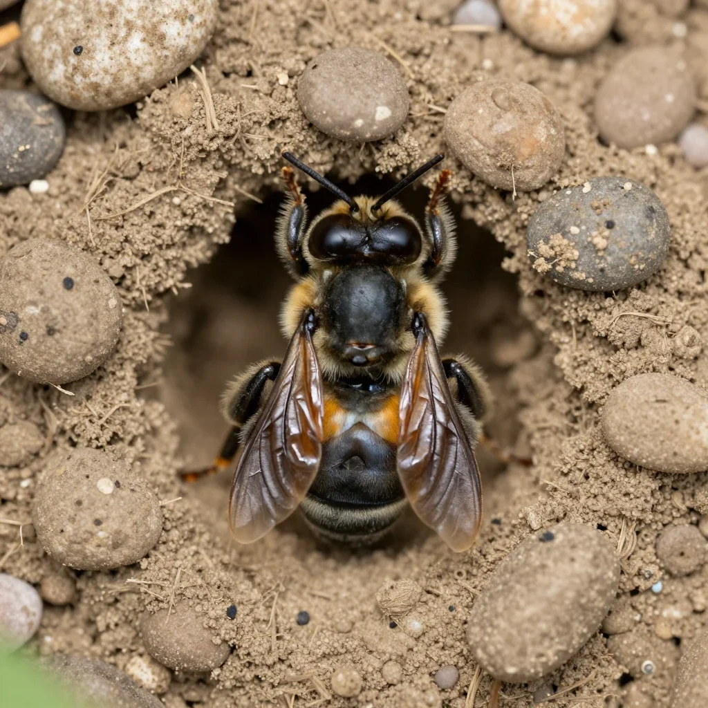 Potter bee isolated on a white background