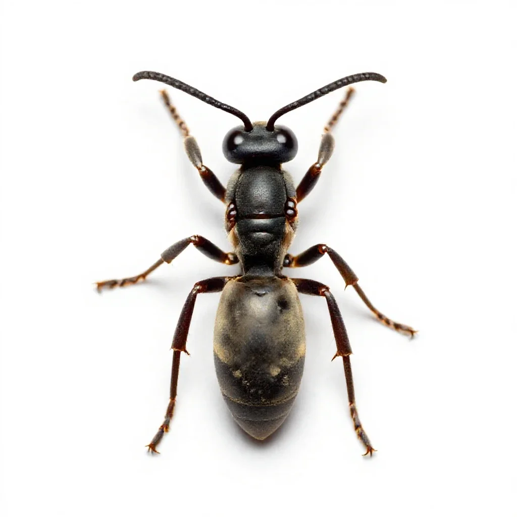 Potter wasp isolated on a white background