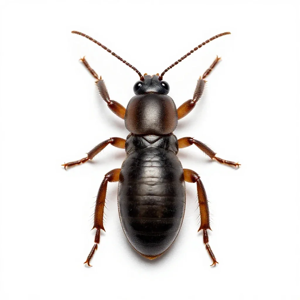 Powder-post termite isolated on a white background