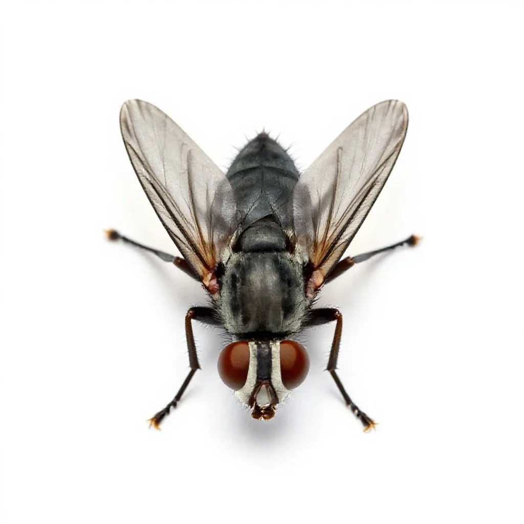 Psychodid isolated on a white background