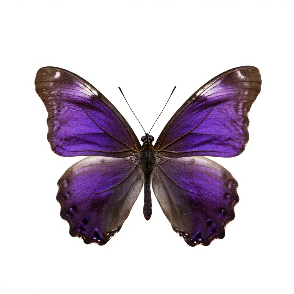 Purple emperor isolated on a white background