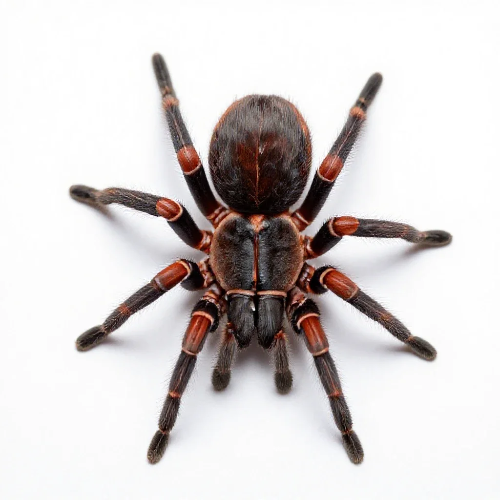 Red spider isolated on a white background