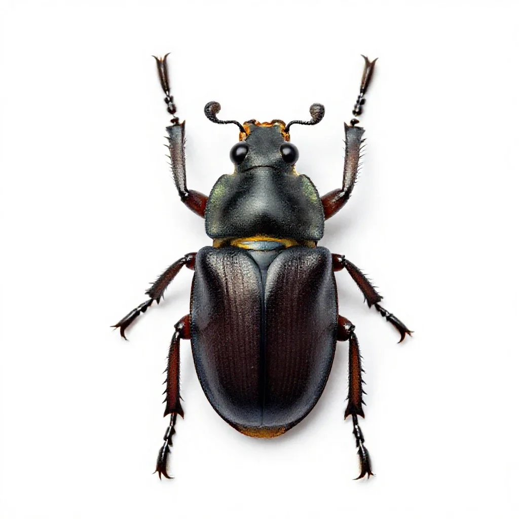 Rove beetle isolated on a white background