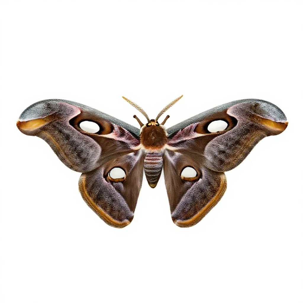 Saturniid isolated on a white background